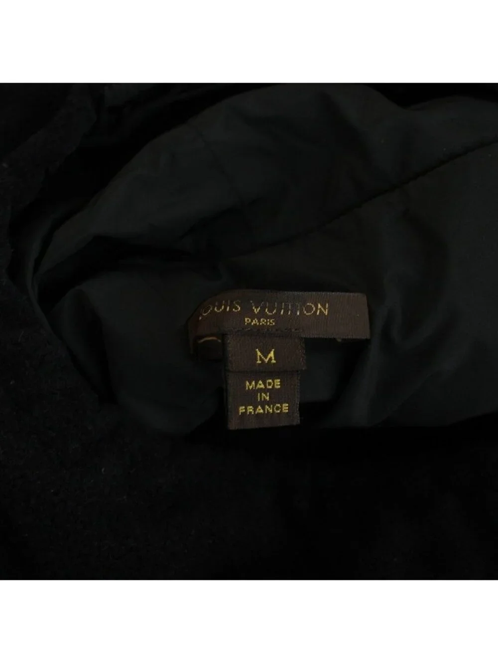 Louis Vuitton Sweatshirt Fleece Paneled High Neck Cashmere Blend Black M